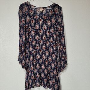 Mossimo peacock boho design mini dress